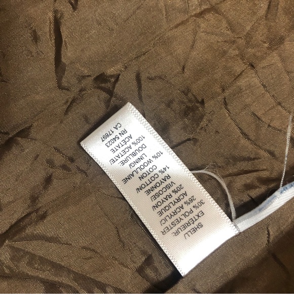 tan tweed Blazer Jacket with belt by Allegory - Picture 3 of 10